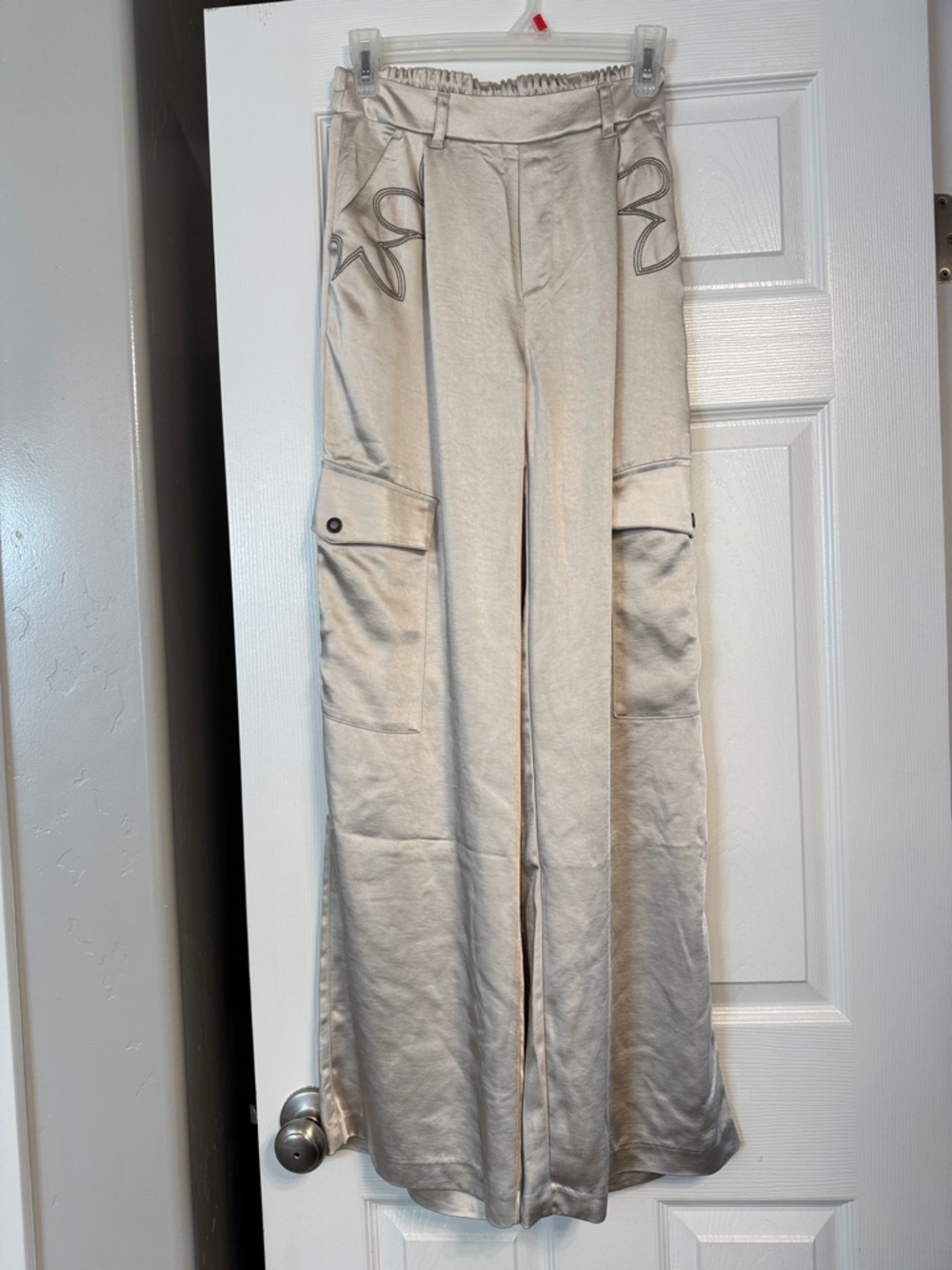 Ariat Cream Wide-Leg Cargo Pants